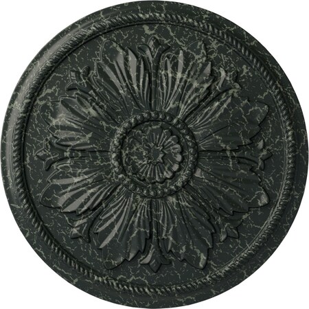 Ekena Millwork Kaya Ceiling Medallion (Fits Canopies up to 5 1/4"), 23 5/8"OD x 1 1/2"P, Painted Turtle Crackle CM23KAPTC